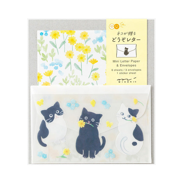 Midori | Set de Cartas Mini con Pegatinas For You Cat