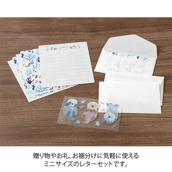 Midori | Set de Cartas Mini con Pegatinas For You Sea Otter