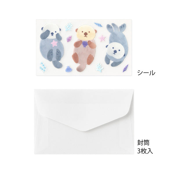 Midori | Set de Cartas Mini con Pegatinas For You Sea Otter