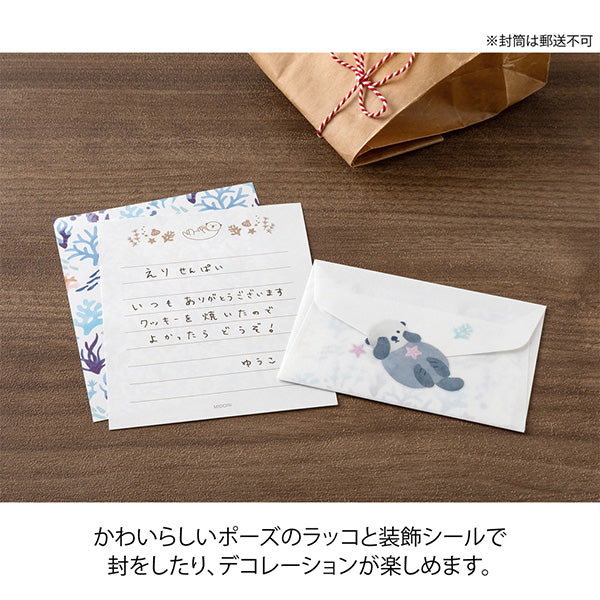 Midori | Set de Cartas Mini con Pegatinas For You Sea Otter
