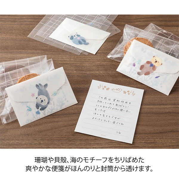 Midori | Set de Cartas Mini con Pegatinas For You Sea Otter