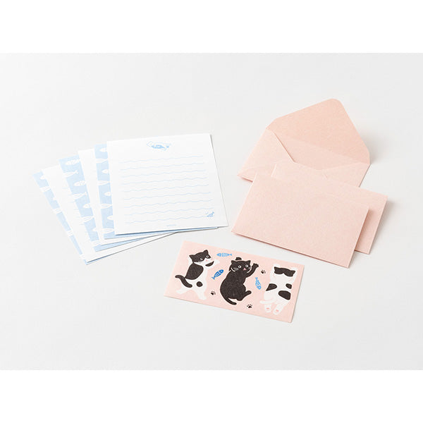 Midori | Set de Cartas Mini con Pegatinas Hungry Cat