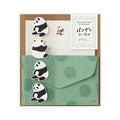 Midori | Set de Cartas Mini con Pegatinas Panda