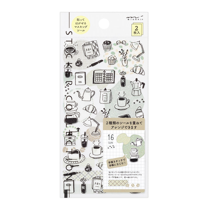 Atlas Stationers - Midori Sticker - Monotone Cafe - Stickers - Image 2