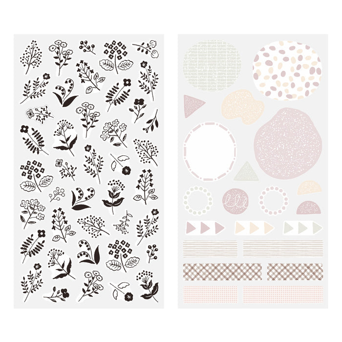 Atlas Stationers - Midori Sticker - Monotone Flower - Stickers - Image 3