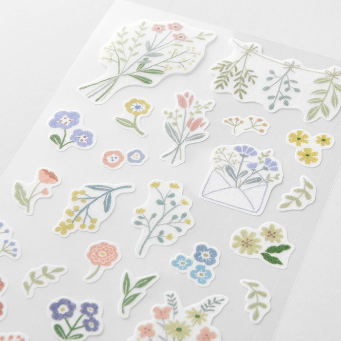 Atlas Stationers - Midori Sticker - Monotone Flowers - Stickers - Image 4