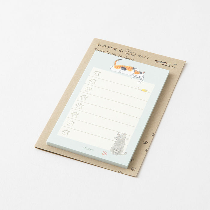 Midori Sticky Notes - To Do Cat Green