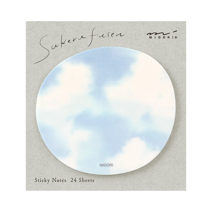 Midori Sticky Notes - Transparent - Sky Light Blue