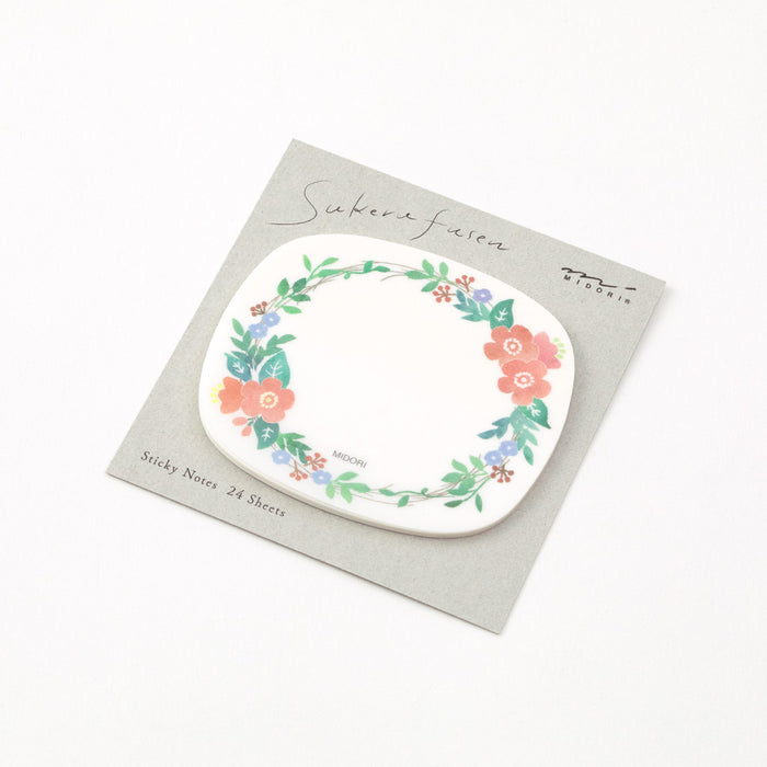 Midori Sticky Notes - Transparent - Wreath