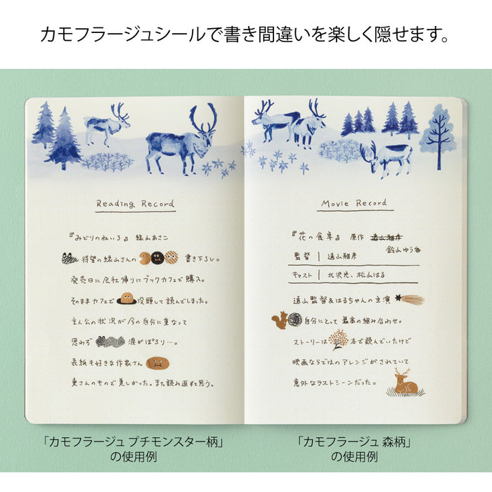 Atlas Stationers - Midori Yuru Log Sticker 1 Sheet - Camouflage Forest - Stickers - Image 5