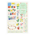 Atlas Stationers - Midori Yuru Log Sticker 2 Sheets - Motif Textile - Stickers