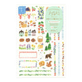 Atlas Stationers - Midori Yuru Log Sticker 2 Sheets - Scandinavia - Stickers