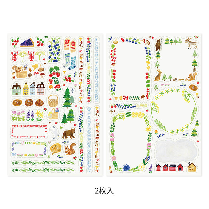 Atlas Stationers - Midori Yuru Log Sticker 2 Sheets - Scandinavia - Stickers - Image 2