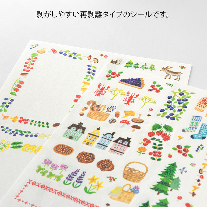 Atlas Stationers - Midori Yuru Log Sticker 2 Sheets - Scandinavia - Stickers - Image 3