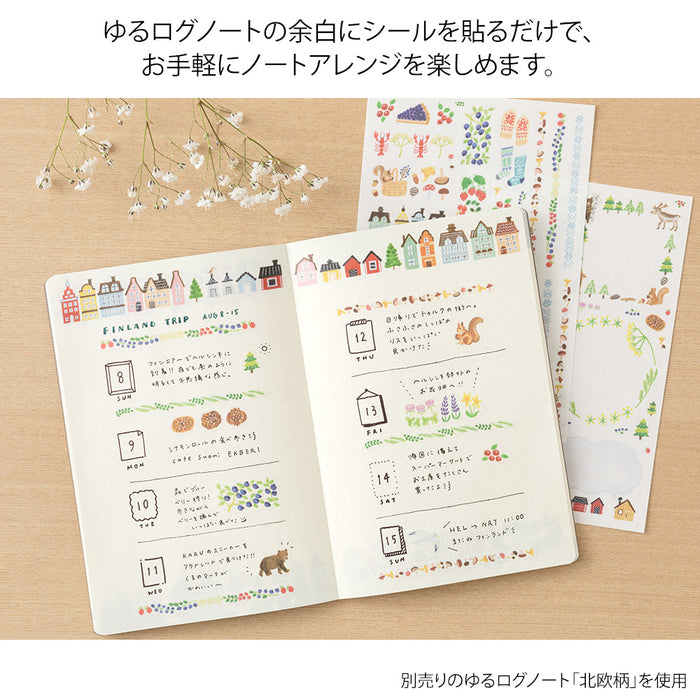 Atlas Stationers - Midori Yuru Log Sticker 2 Sheets - Scandinavia - Stickers - Image 4