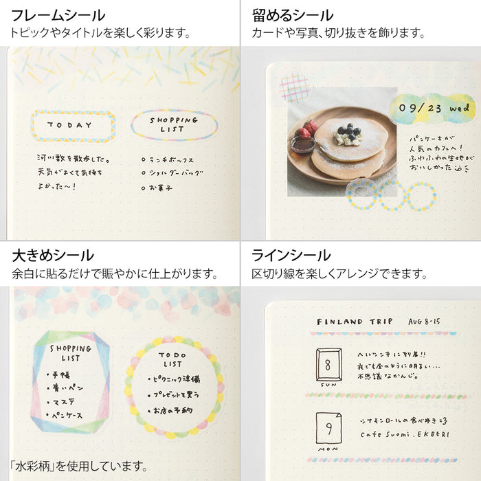 Atlas Stationers - Midori Yuru Log Sticker 2 Sheets - Scandinavia - Stickers - Image 6
