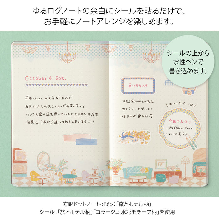 Atlas Stationers - Midori Yuru Log Sticker 2 Sheets - Travel & Hotel - Stickers - Image 4