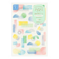 Atlas Stationers - Midori Yuru Log Sticker 2 Sheets - Watercolor Motif - Stickers