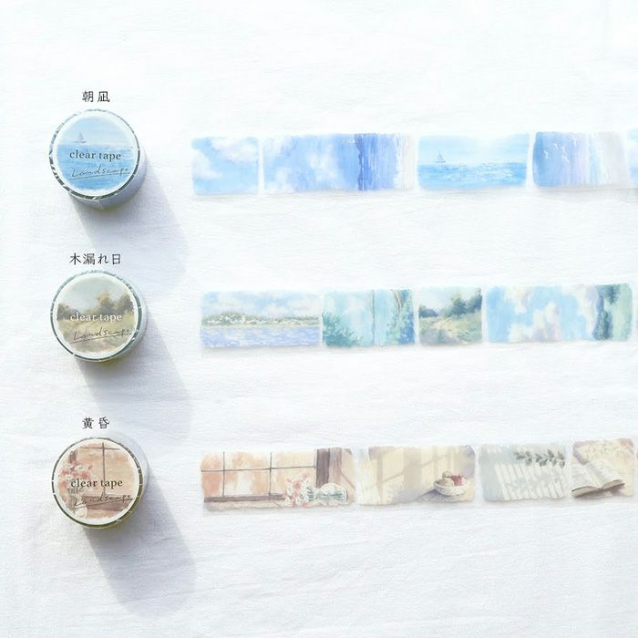 Mind Wave Clear Washi Tape - Landscape Series - Calm Morning