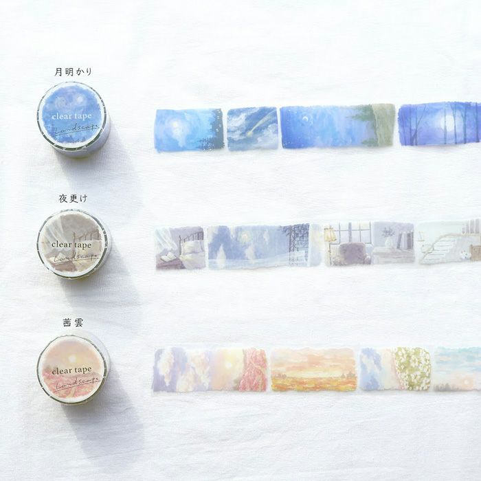 Mind Wave Clear Washi Tape - Landscape Series - Late at Night