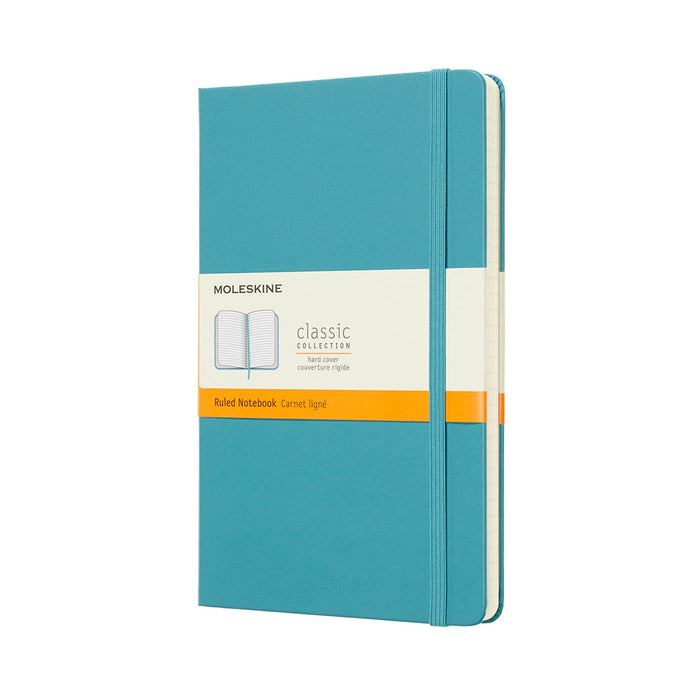 Moleskine Large Classic Hard Cover Notebook - Blue Reef - Ruled | Atlas Stationers.