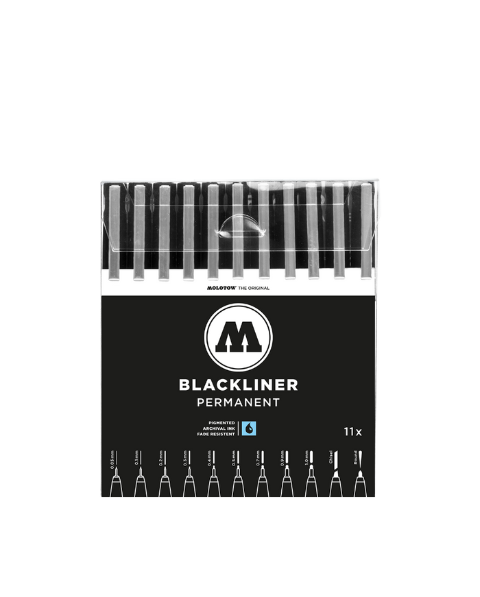 Molotow Blackliner Pen Complete 11 Piece Set