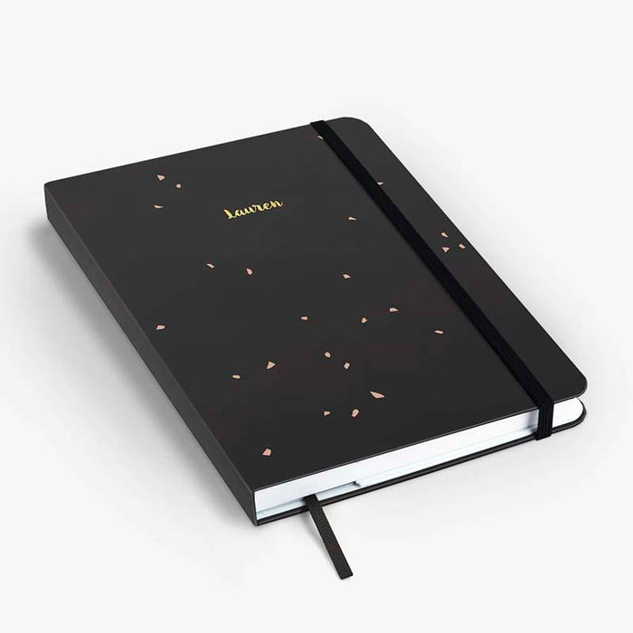 Mossery | Cuaderno Threadbound A5 Black Speckle (Puntos)