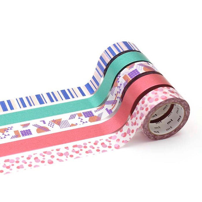 MT Masking Tape | Set de 5 Washi Tapes Colores Bright