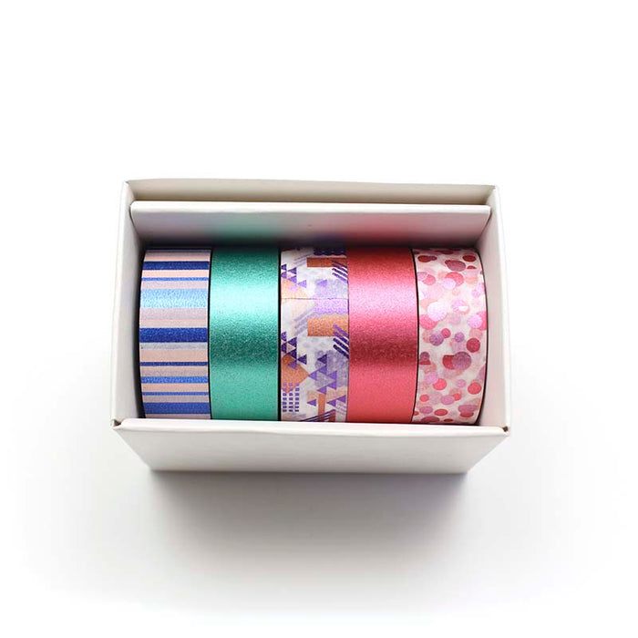 MT Masking Tape | Set de 5 Washi Tapes Colores Bright