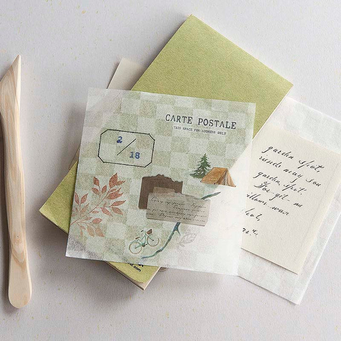 MU Lifestyle | Papeles Decorativos Natural Paper 02 Checkered Pattern