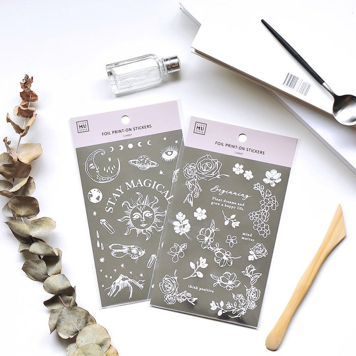MU LifeStyle | Pegatinas Transferibles Foil Silver Christmas Eve
