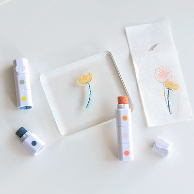 MU LifeStyle | Set de Tinta para Sellos Ink Pen 09 Log Cabin