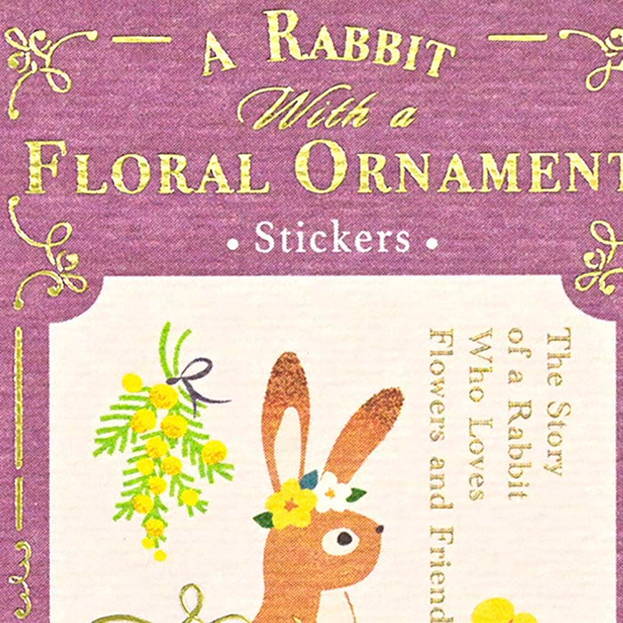 NB CO | Pegatinas en Cajita Ressa Rabbit With Floral Ornaments