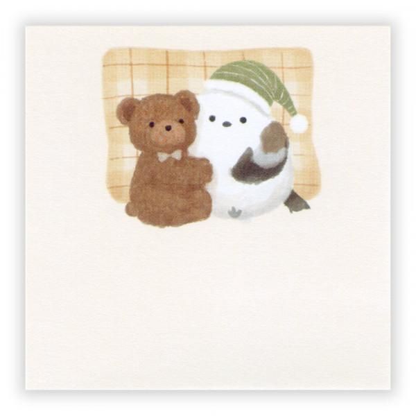 NB Mattari Animals Night Sticky Notes - Long-tailed Tit