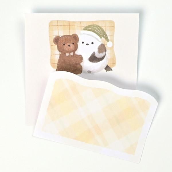 NB Mattari Animals Night Sticky Notes - Long-tailed Tit