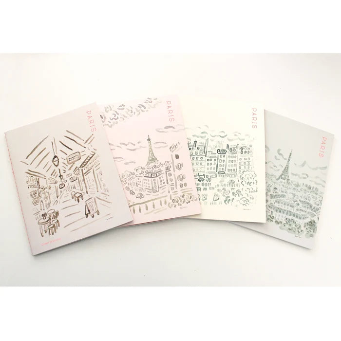 Paperways | Cuaderno de Viaje Ilustrado L'Après-midi Paris Eiffel Pink