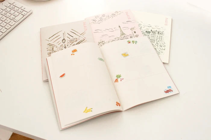 Paperways | Cuaderno de Viaje Ilustrado L'Après-midi Paris Eiffel Pink
