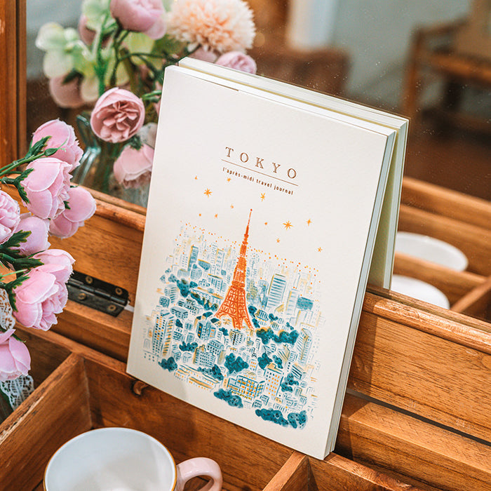 Paperways | Cuaderno de Viaje Ilustrado Travel Journal L'Après-midi Tokyo Tower Night
