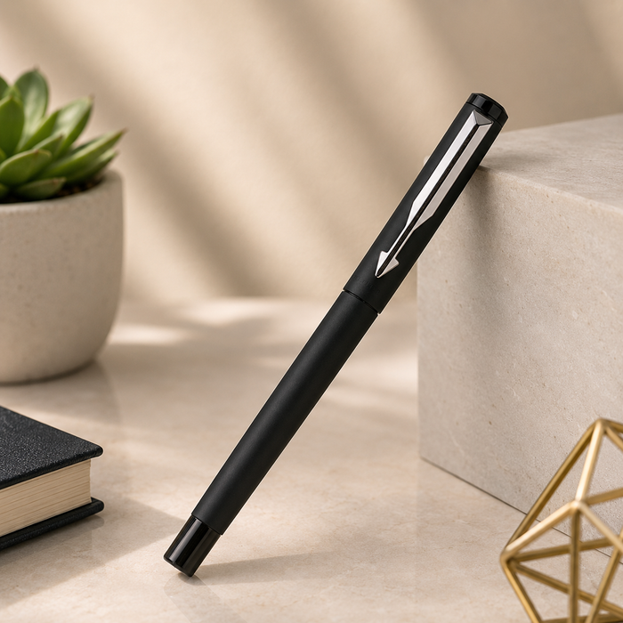 Parker Vector Matte Black Fountain Pen – Silver Clip