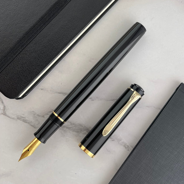 Pelikan Classic P200 Fountain Pen - Black w/ Gold Trim