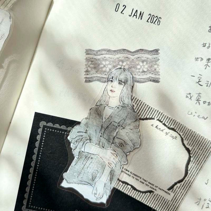 Pion | Deco Tape Gray Washi Tape