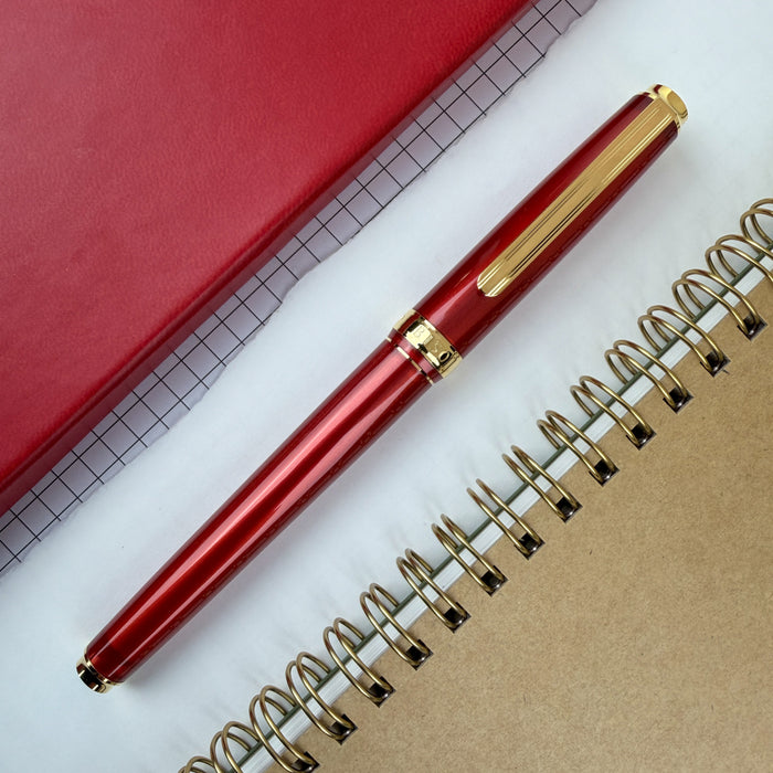 Platinum BISO Fountain Pen - Flame Red