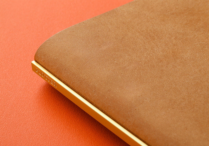 Plotter Pueblo 6-Ring Leather Binder - Narrow Size - Beige