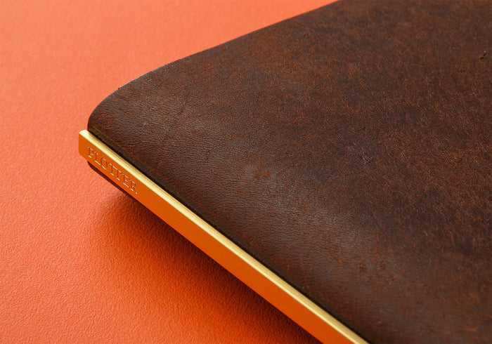 Plotter Pueblo 6-Ring Leather Binder - Narrow Size - Brown