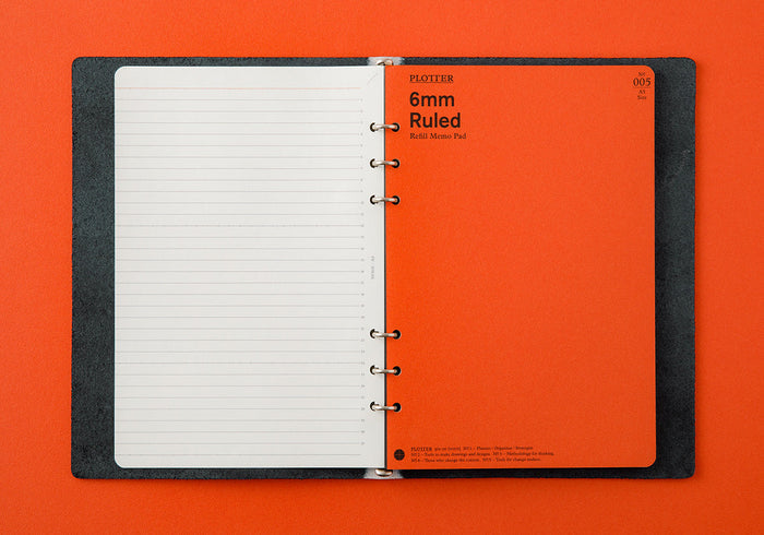 Plotter Shiranami 6-Ring Leather Binder - A5 Size