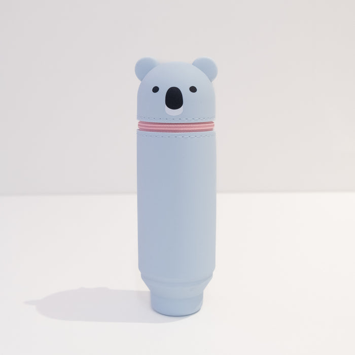 PuniLabo Stand Up Pen Case - Gray Koala