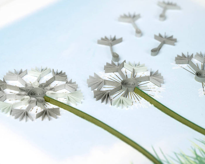 Quilled Sympathy Dandelions Greeting Card