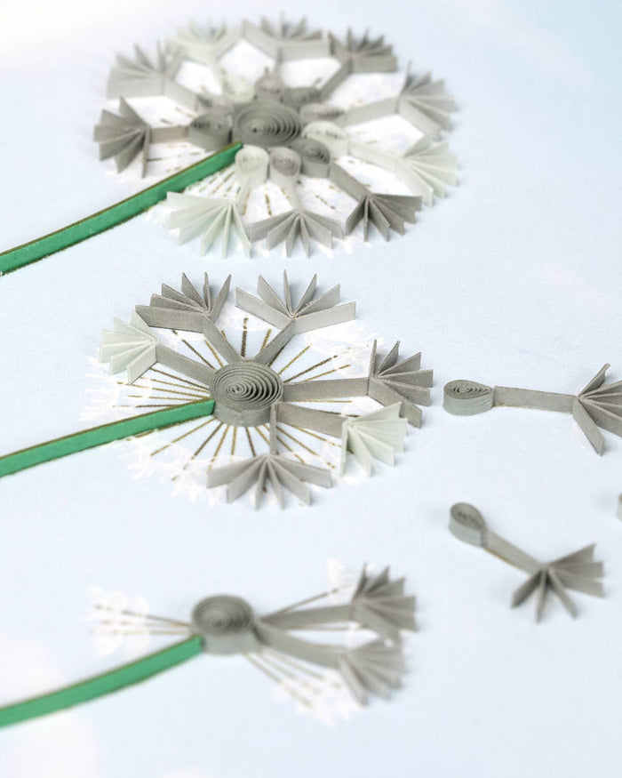 Quilled Sympathy Dandelions Greeting Card