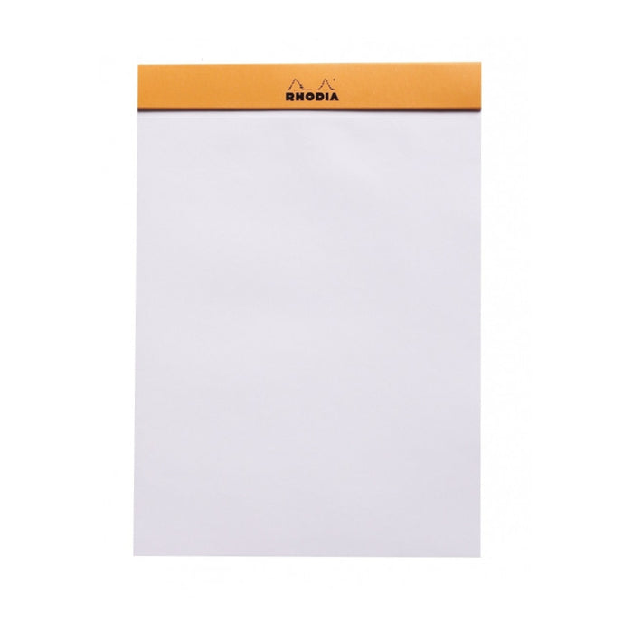 Rhodia Staplebound Notepad - Blank 80 sheets - 6 x 8 1/4 - Orange cover | Atlas Stationers.