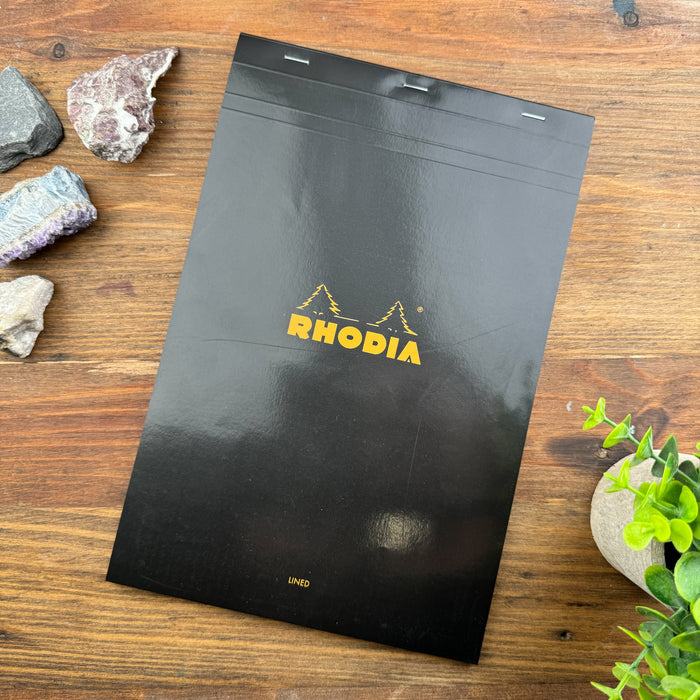 Rhodia Staplebound Notepad - Lined w/ Margin 80 sheets - 8 1/4 x 12 1/2